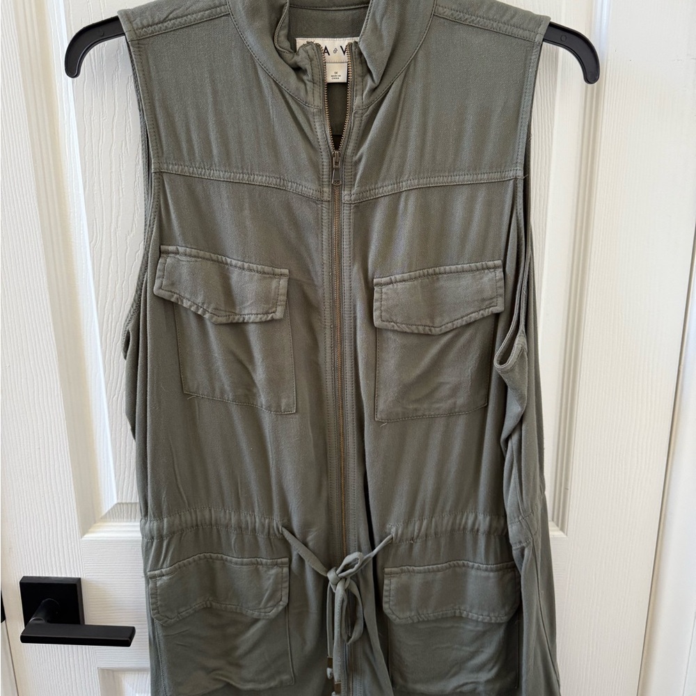 Ava & Viv Khaki Utility Vest